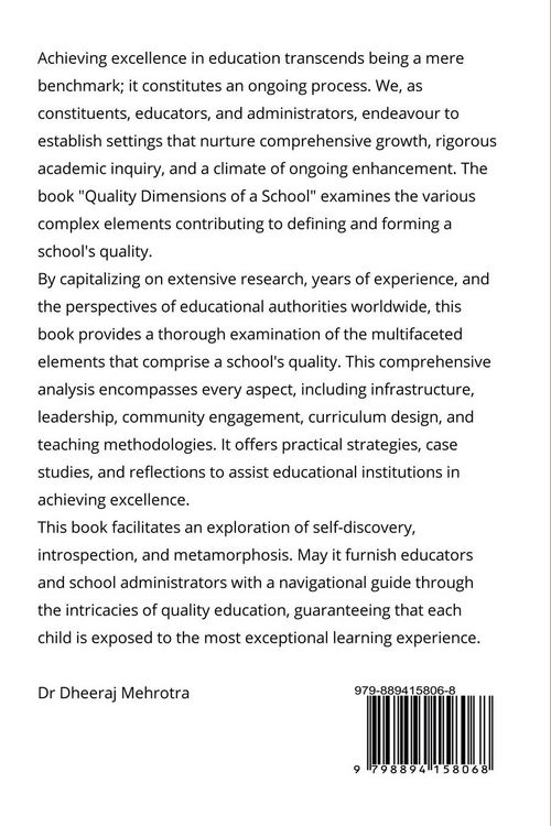 Produktbild: Quality Dimensions of a School
