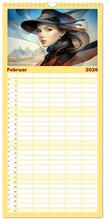 Produktbild: Familienplaner 2026 - Seelenblicke mit 5 Spalten (Wandkalender, 21 x 45 cm) CALVENDO