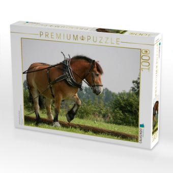 Produktbild: CALVENDO Puzzle R&uuml;ckepferd bei der Arbeit | 1000 Teile Lege-Gr&ouml;&szlig;e 64x48cm Foto-Puzzle f&uuml;r gl&uuml;ckliche Stunden