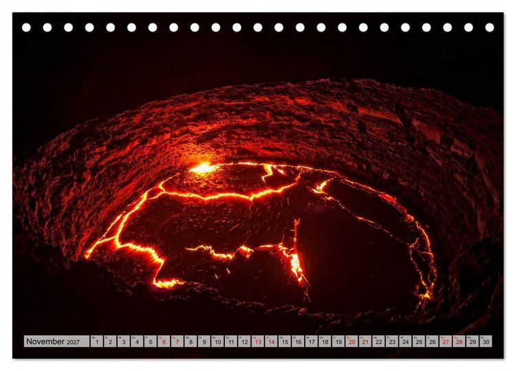 Produktbild: Die sch&ouml;nsten Vulkane Afrikas (Tischkalender 2027 DIN A5 quer), CALVENDO Monatskalender