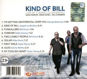 Produktbild: Dado Moroni, E: Kind of Bill - Live at Casino' Di Sanremo