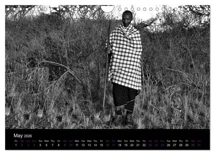 Produktbild: East Africa - Tanzania and Kenya / UK-Version (Wall Calendar 2026 DIN A4 landscape), CALVENDO 12 Month Wall Calendar