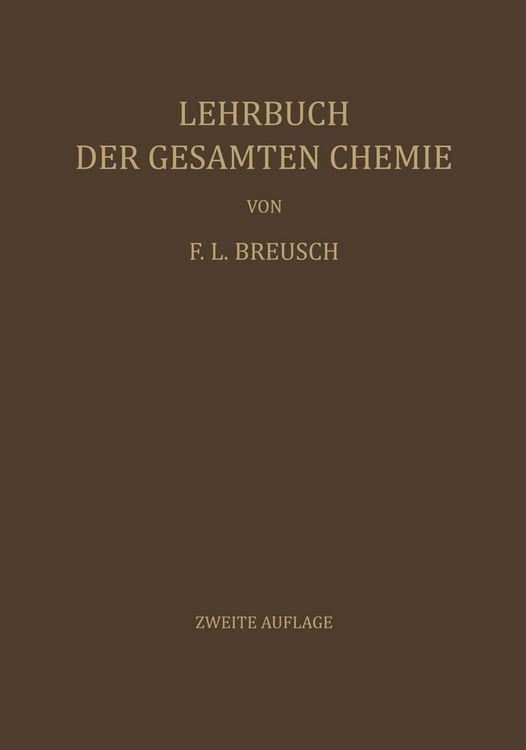 Produktbild: Lehrbuch der Gesamten Chemie