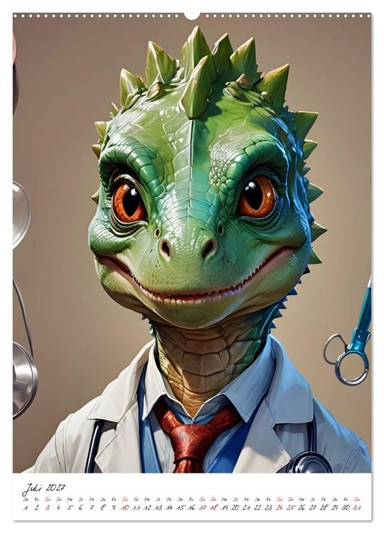 Produktbild: Arbeitswelt der Dinosaurier (Wandkalender 2027 DIN A2 hoch), CALVENDO Monatskalender