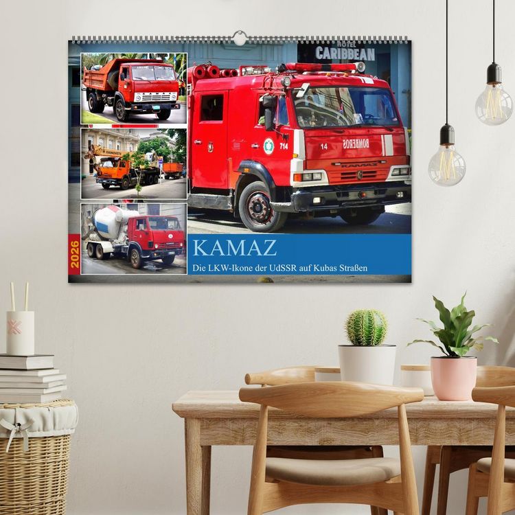 Produktbild: KAMAZ - Die LKW-Ikone der UdSSR auf Kubas Stra&szlig;en (Wandkalender 2026 DIN A2 quer), CALVENDO Monatskalender