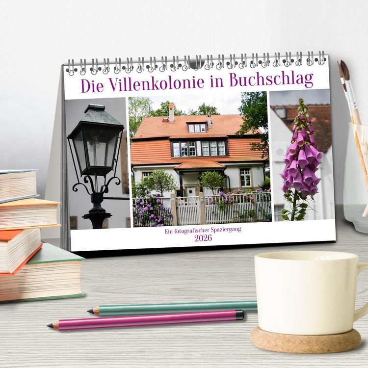 Produktbild: Die Villenkolonie in Buchschlag (Tischkalender 2026 DIN A5 quer), CALVENDO Monatskalender
