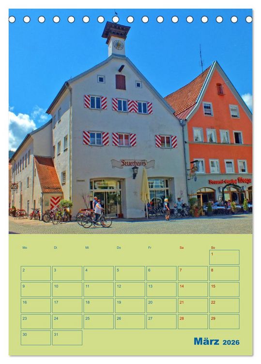 Produktbild: F&uuml;ssen - Ein Allg&auml;uer Terminplaner (Tischkalender 2026 DIN A5 hoch), CALVENDO Monatskalender