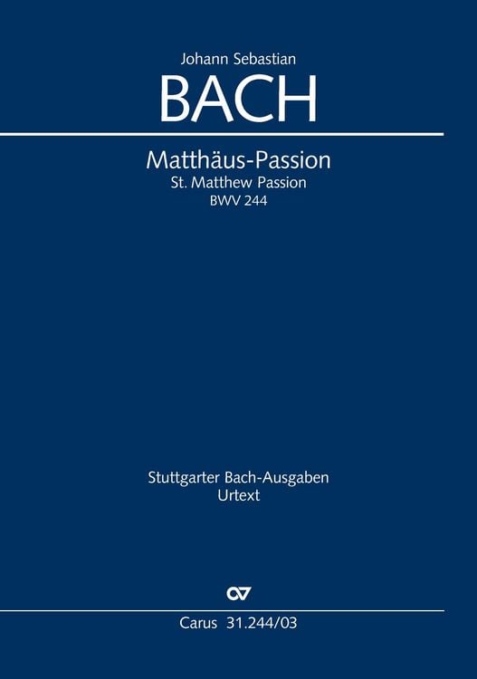 Produktbild: Matthäus-Passion (Klavierauszug deutsch)