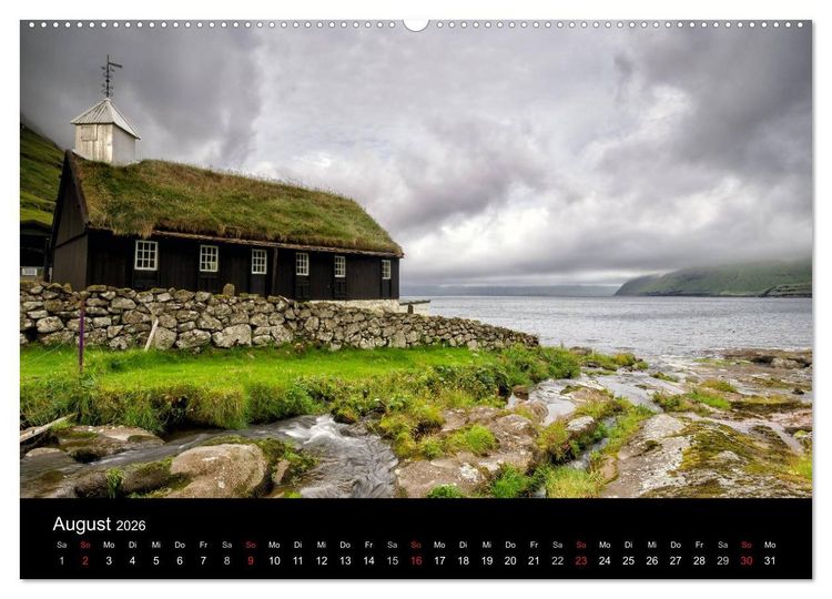 Produktbild: Wunderbare F&auml;r&ouml;er Inseln (Wandkalender 2026 DIN A2 quer), CALVENDO Monatskalender