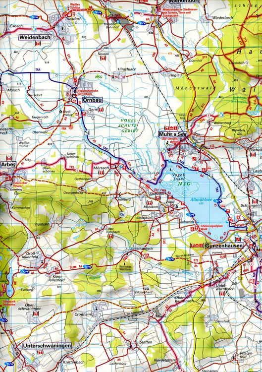 Produktbild: ADFC-Regionalkarte Fränkisches Seenland, 1:50.000, mit Tagestourenvorschlägen, reiß- und wetterfest, E-Bike-geeignet, GPS-Tracks Download