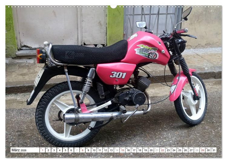 Produktbild: MZ - Ein Motorrad aus der DDR in Kuba (hochwertiger Premium Wandkalender 2026 DIN A2 quer), Kunstdruck in Hochglanz
