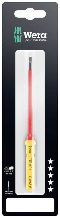 Produktbild: Wera Kraftform Kompakt VDE 60 i 0,6x3,5x157mm TIE SB Elektriker Schlitz Wechselklinge 3.5mm