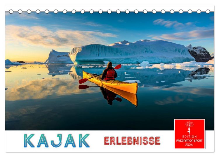 Produktbild: Kajak Erlebnisse (Tischkalender 2026 DIN A5 quer), CALVENDO Monatskalender