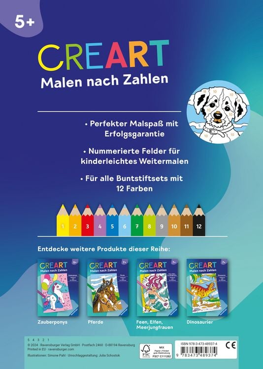 Produktbild: CreArt Malen nach Zahlen ab 5: Tierkinder