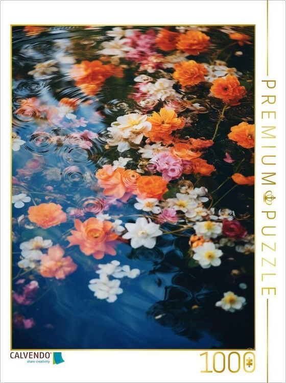 Produktbild: CALVENDO Puzzle Wie der Mond den Ozean beruhigt, so kann deine innere Stille den Geist kl&auml;ren. | 1000 Teile Lege-Gr&ouml;&szlig;e 64x48cm Foto-Puzzle f&uuml;r gl&uuml;ckli