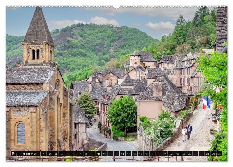 Produktbild: Conques ist eine wichtige Station am franz&ouml;sischen Jakobsweg (Wandkalender 2026 DIN A2 quer), CALVENDO Monatskalender