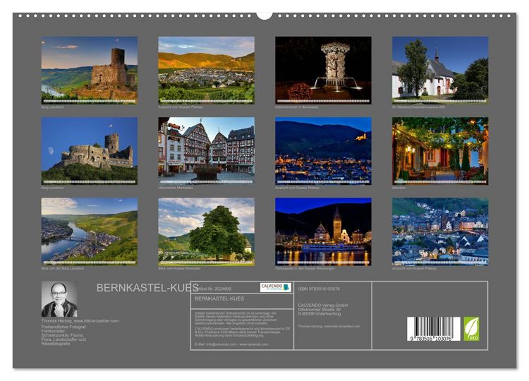 Produktbild: BERNKASTEL-KUES (hochwertiger Premium Wandkalender 2026 DIN A2 quer), Kunstdruck in Hochglanz