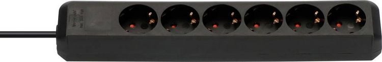 Produktbild: Brennenstuhl 1159400015 Steckdosenleiste 6fach Schwarz Schutzkontakt 1St.