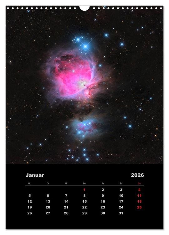 Produktbild: Astronomie 2026 (Wandkalender 2026 DIN A3 hoch), CALVENDO Monatskalender
