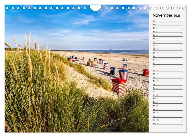Produktbild: BORKUM Geburtstagskalender mit Planerfunktion (Wandkalender 2026 DIN A4 quer), CALVENDO Monatskalender