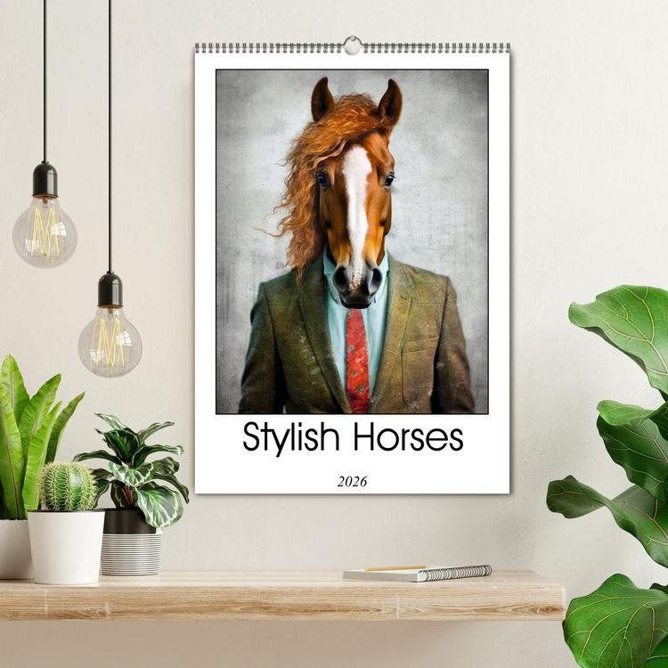 Produktbild: Stylish Horses (Wall Calendar 2026 DIN A2 portrait), CALVENDO 12 Month Wall Calendar