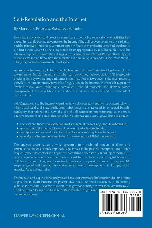 Produktbild: Self-Regulation and the Internet