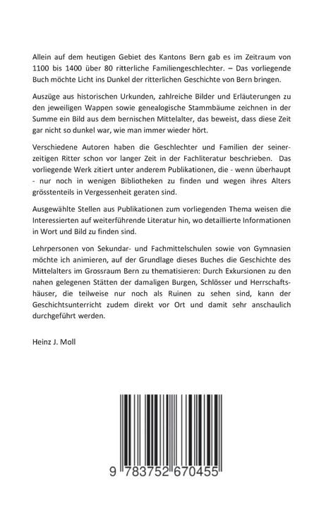 Produktbild: Geschichte des Ritterstandes im Kanton Bern