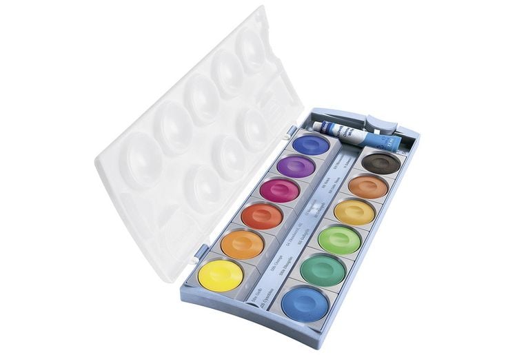 Produktbild: Pelikan Deckfarbkasten eco 735K, 12 Farben + Tube Deckwei&szlig;