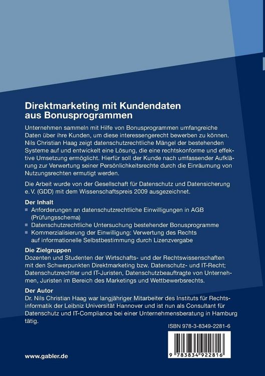 Produktbild: Direktmarketing mit Kundendaten aus Bonusprogrammen