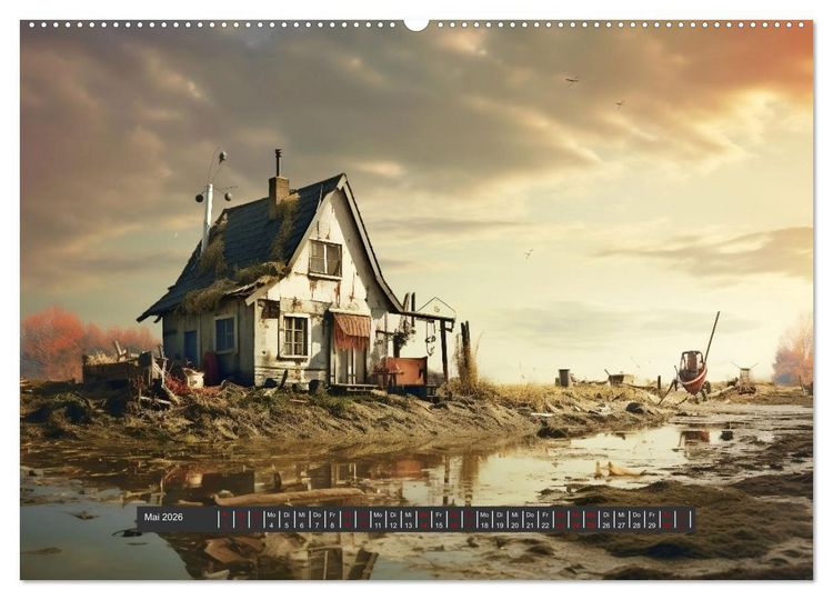 Produktbild: Unheimliche Behausungen (Wandkalender 2026 DIN A2 quer), CALVENDO Monatskalender