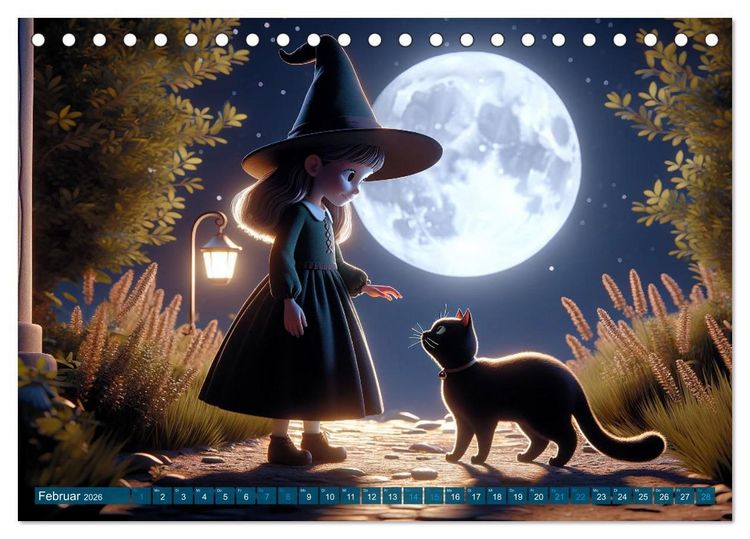 Produktbild: Hexenwelten: Ein Jahr voller Magie und Mysterien (Tischkalender 2026 DIN A5 quer), CALVENDO Monatskalender