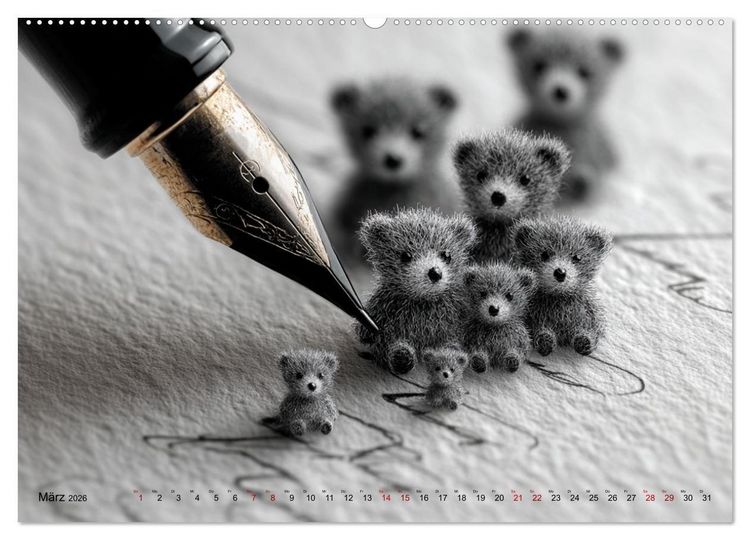 Produktbild: Die leise Magie der Kalligrafie (Wandkalender 2026 DIN A2 quer), CALVENDO Monatskalender