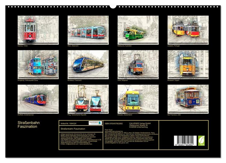 Produktbild: Stra&szlig;enbahn Faszination (hochwertiger Premium Wandkalender 2026 DIN A2 quer), Kunstdruck in Hochglanz