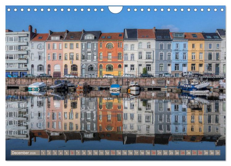 Produktbild: Bruges and Ghent, a photographic city tour in Flanders. (Wall Calendar 2026 DIN A4 landscape), CALVENDO 12 Month Wall Calendar
