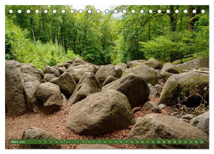 Produktbild: Das Felsenmeer - Natur pur im Odenwald (Tischkalender 2026 DIN A5 quer), CALVENDO Monatskalender