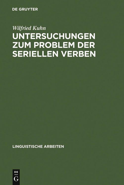 Produktbild: Untersuchungen zum Problem der seriellen Verben