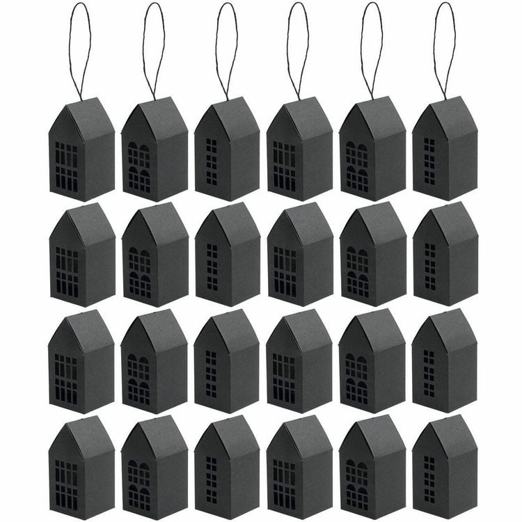 Produktbild: Adventskalender Papph&auml;user,24 Stk., 9x4,5x4,5cm, MIX