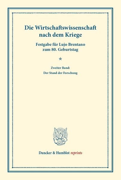 Produktbild: Die Wirtschaftswissenschaft nach dem Kriege.