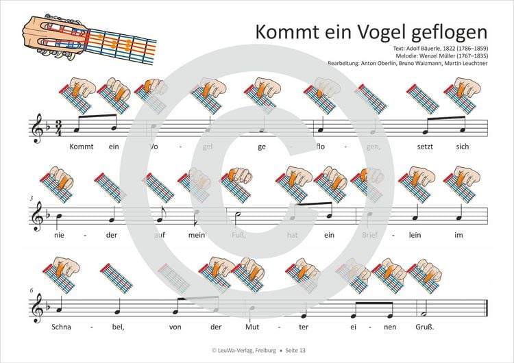 Produktbild: Einfacher!-Geht-Nicht: 16 Kinderlieder BAND 1 &ndash; f&uuml;r Gitarre mit Kapodaster incl. CD
