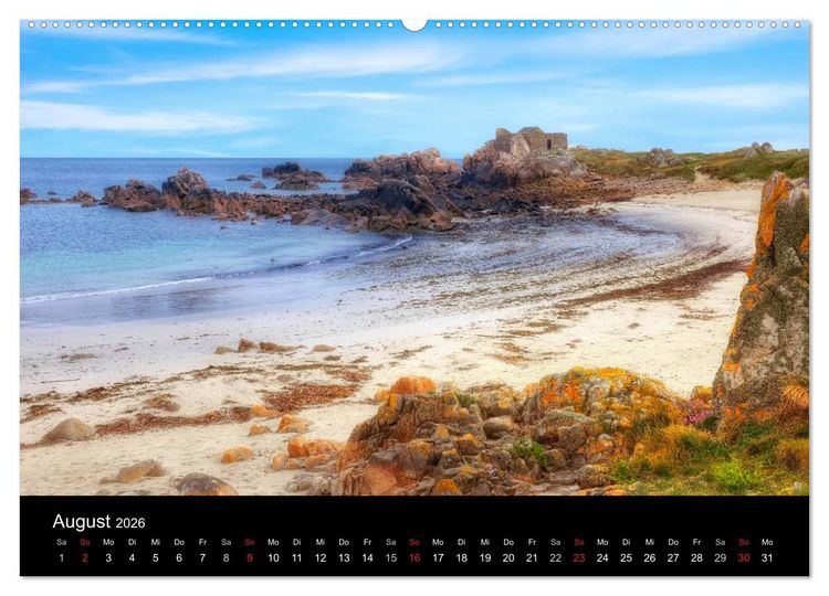 Produktbild: Jersey & Guernsey - britische Kanalinseln (hochwertiger Premium Wandkalender 2026 DIN A2 quer), Kunstdruck in Hochglanz