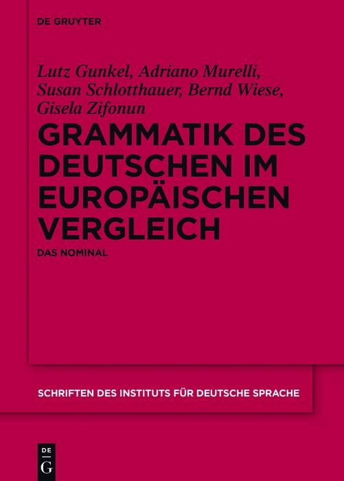 Produktbild: Grammatik des Deutschen im europ&auml;ischen Vergleich