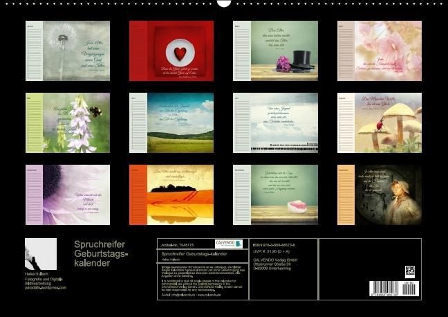 Produktbild: Spruchreifer Geburtstagskalender (Wandkalender immerw&auml;hrend DIN A2 quer)