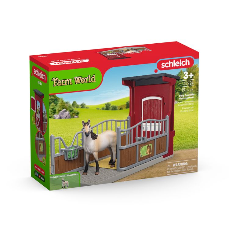 Produktbild: schleich&reg; 42724 Ponybox mit Mustang Stute