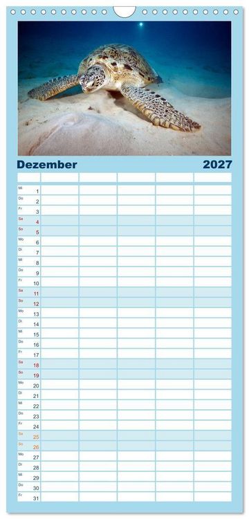 Produktbild: Familienplaner 2027 - Tauchen, Fische und Meer mit 5 Spalten (Wandkalender, 21 x 45 cm) CALVENDO