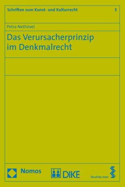 Produktbild: Das Verursacherprinzip im Denkmalrecht