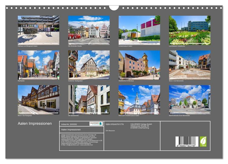 Produktbild: Aalen Impressionen (Wandkalender 2026 DIN A3 quer), CALVENDO Monatskalender