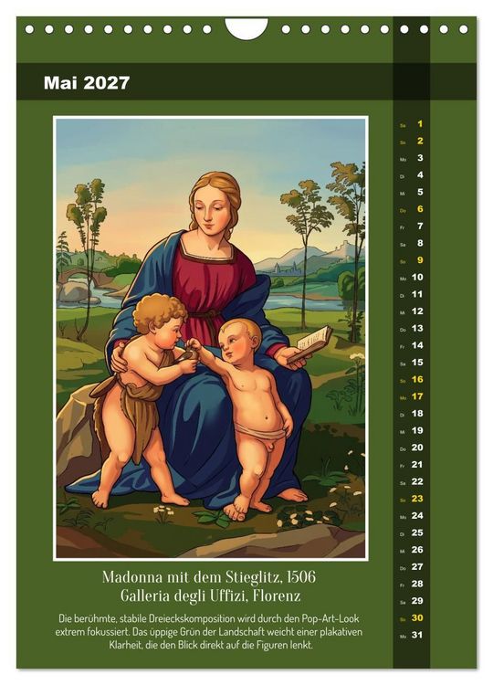 Produktbild: Raffael 2.0, Renaissance-Madonnen als Graphic Novel (Wandkalender 2027 DIN A4 hoch), CALVENDO Monatskalender