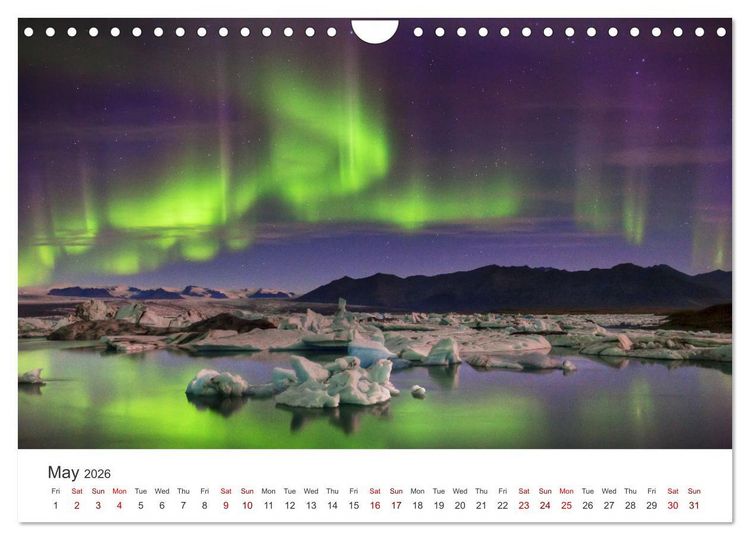 Produktbild: Iceland Aurora - Night Photography by Tony Prower (Wall Calendar 2026 DIN A4 landscape), CALVENDO 12 Month Wall Calendar
