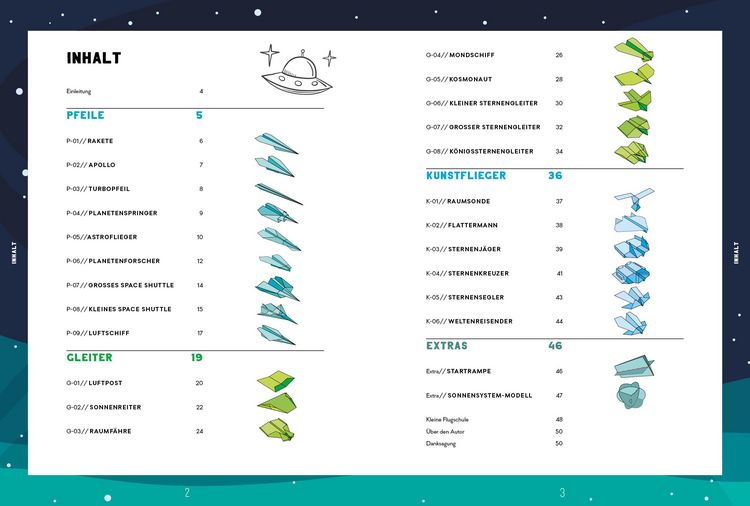 Produktbild: Weltraum-Papierflieger: Mit Faltanleitungen, pfeilschneller Startrampe, supercoolem Sonnensystem-Modell und 55 Motiv-Papieren zum Sofort-Loslegen