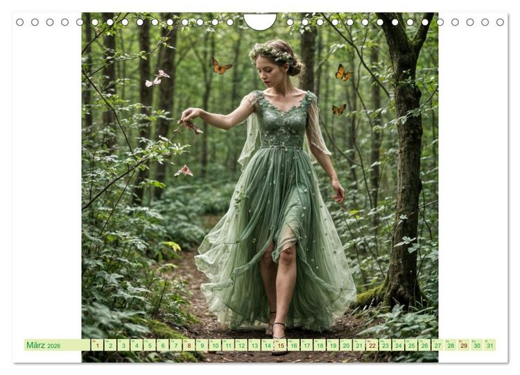Produktbild: Feenfl&uuml;gel und L&auml;cheln KI - Die zauberhafte Welt der Feenkinder (Wandkalender 2026 DIN A4 quer), CALVENDO Monatskalender